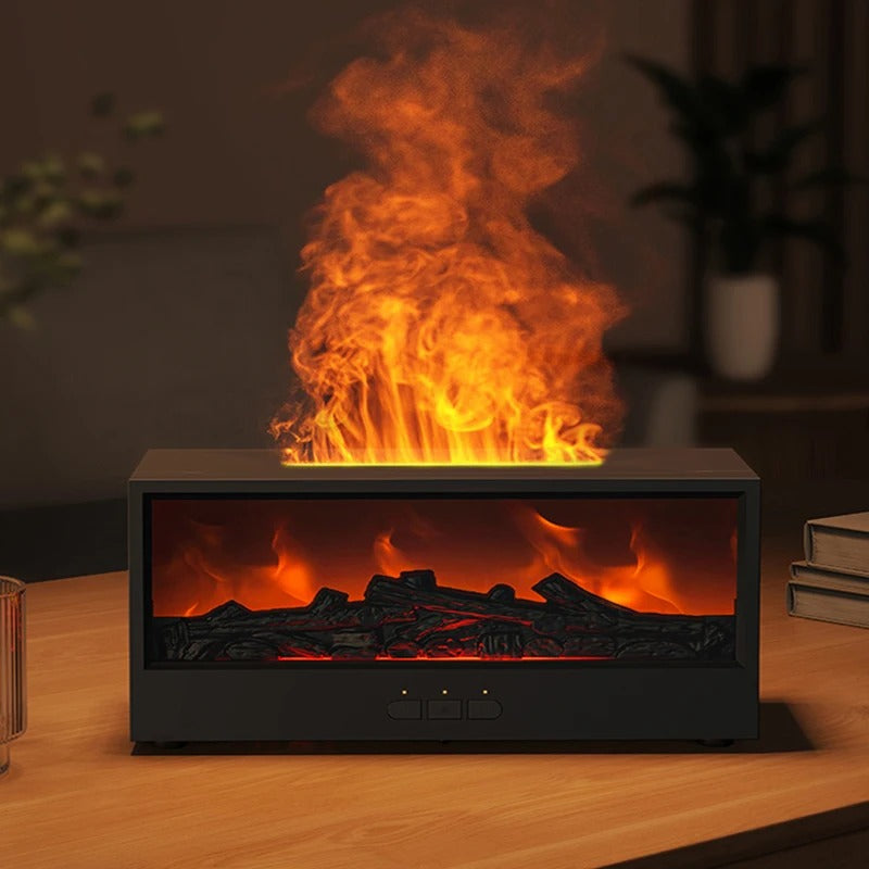 Naras-Şömine Humidifier Kumandalı 150 ML Ultrasonik Hava Nemlendirici Buhar Makinesi Ve Aroma Difüzörü