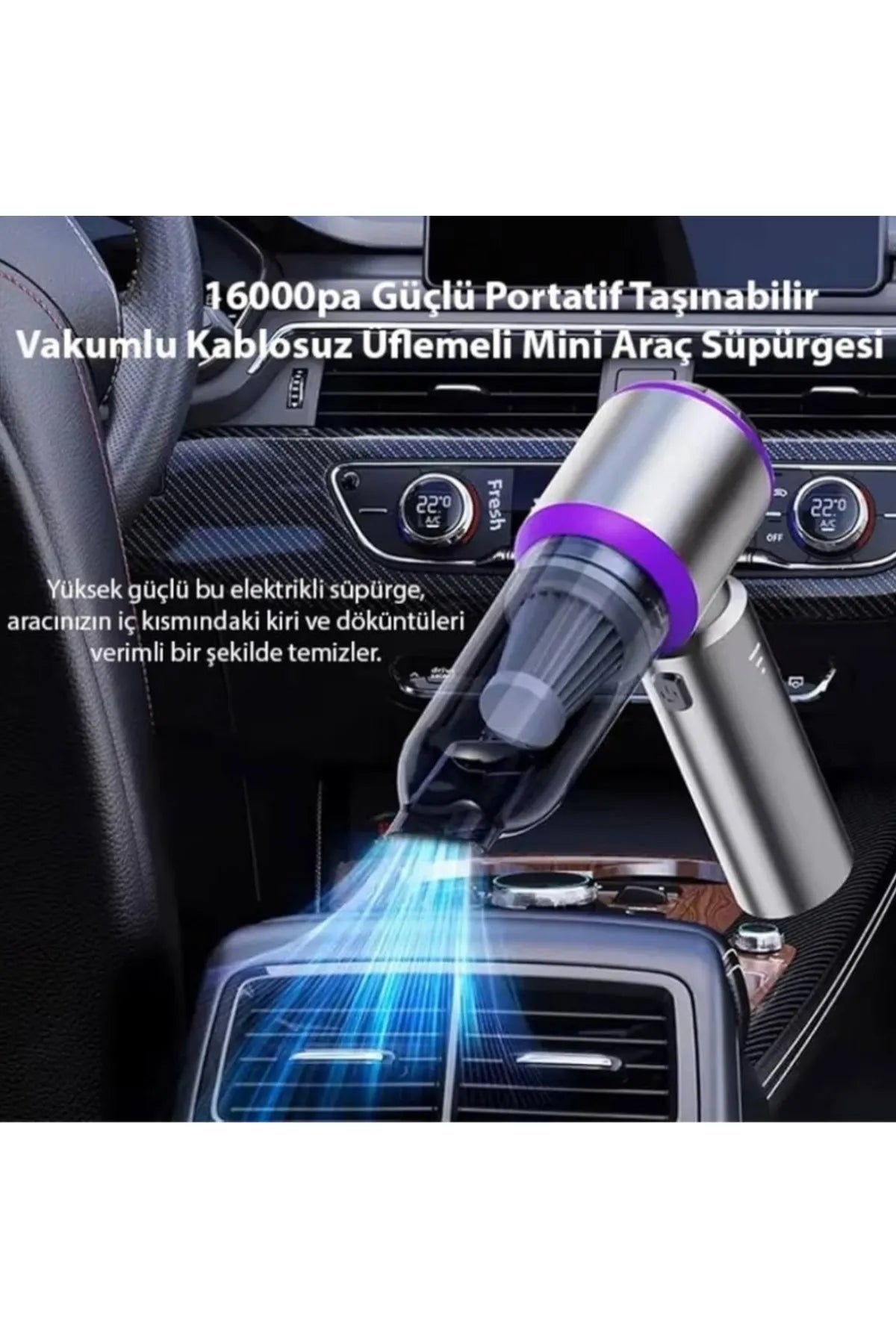 Venandin Vacum Cleaner Çok Fonksiyonlu Basınçlı Hava Üfleyici & Vakumlu Elektrikli Toz Temizleyici