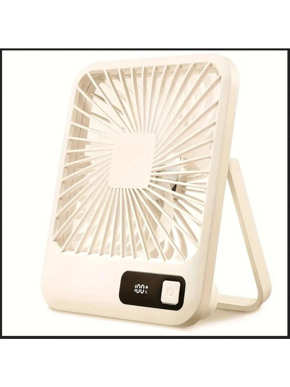Masaüstü Şarjlı Fan 5 Hız Kademeli Ultra Ince Led Göstergeli Vantilatör Serinletici Mini Klima