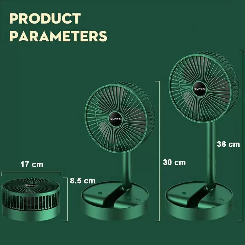 Naras Mini Fan Masaüstü Katlanabilir Şarjlı 3 Kademeli Vantilatör Telefon Stantlı 2in1 Taşınabilir