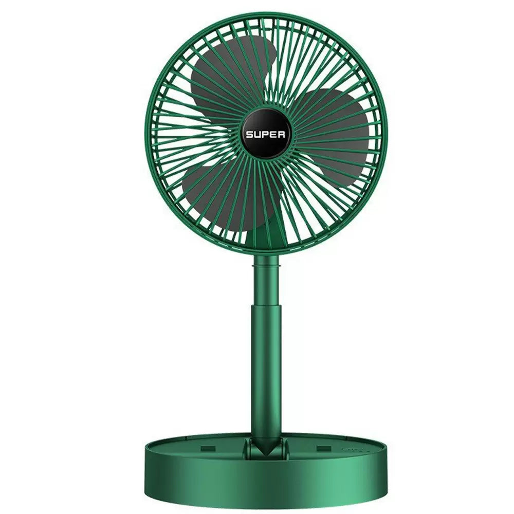 Naras Mini Fan Masaüstü Katlanabilir Şarjlı 3 Kademeli Vantilatör Telefon Stantlı 2in1 Taşınabilir