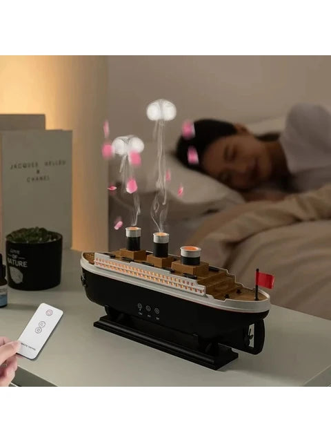 Naras Titanic Gemi Model Hava Nemlendirici Aroma Difüzörü Uzaktan Kumanda 250ml Kapasite