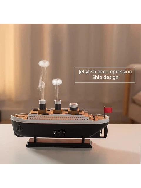 Naras Titanic Gemi Model Hava Nemlendirici Aroma Difüzörü Uzaktan Kumanda 250ml Kapasite