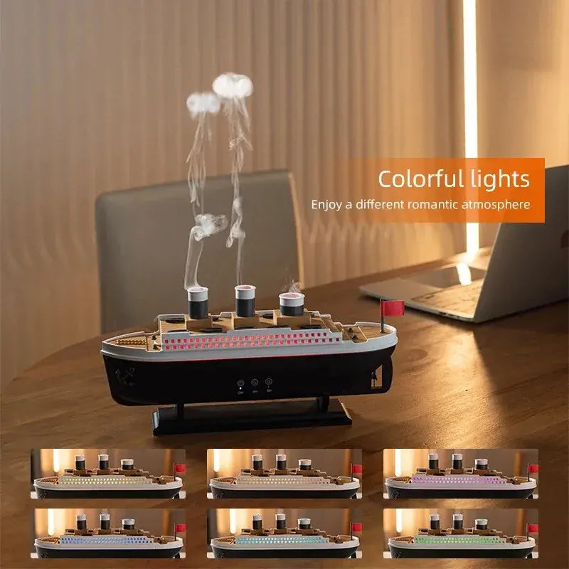 Naras Titanic Gemi Model Hava Nemlendirici Aroma Difüzörü Uzaktan Kumanda 250ml Kapasite